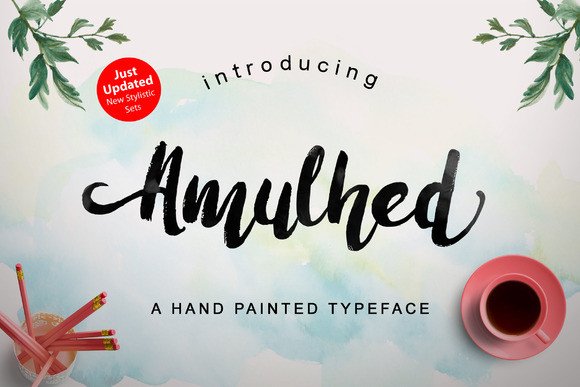 Amulhed Brush: A Handwritten Font for Editorial Elegance