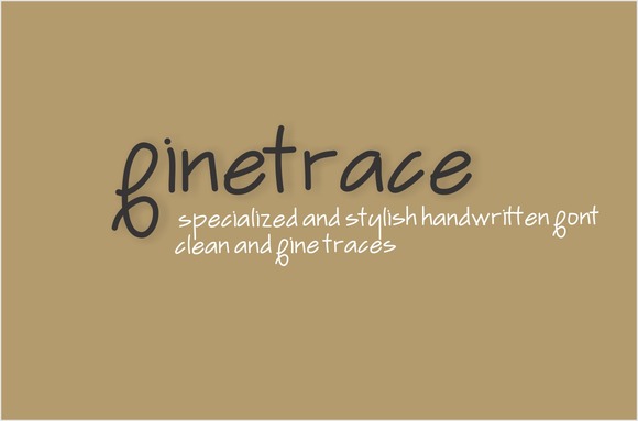 Finetrace: A Stylish Handwritten Font for Modern Design