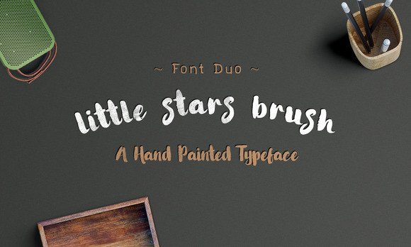 Little Stars Brush: A Script Font for Gentle Editorial Design