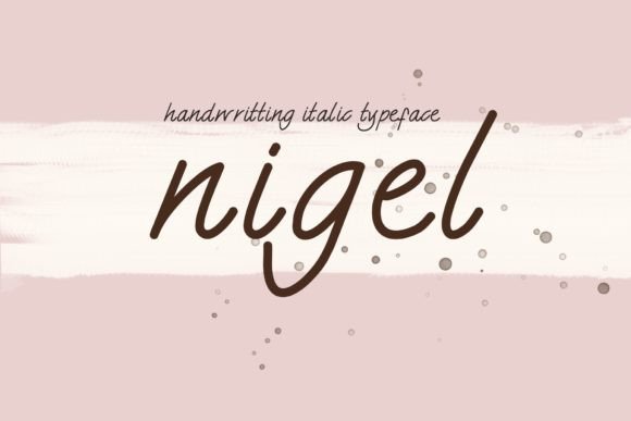 Nigel: A Cursive Italic Font for Elegant Editorial Design
